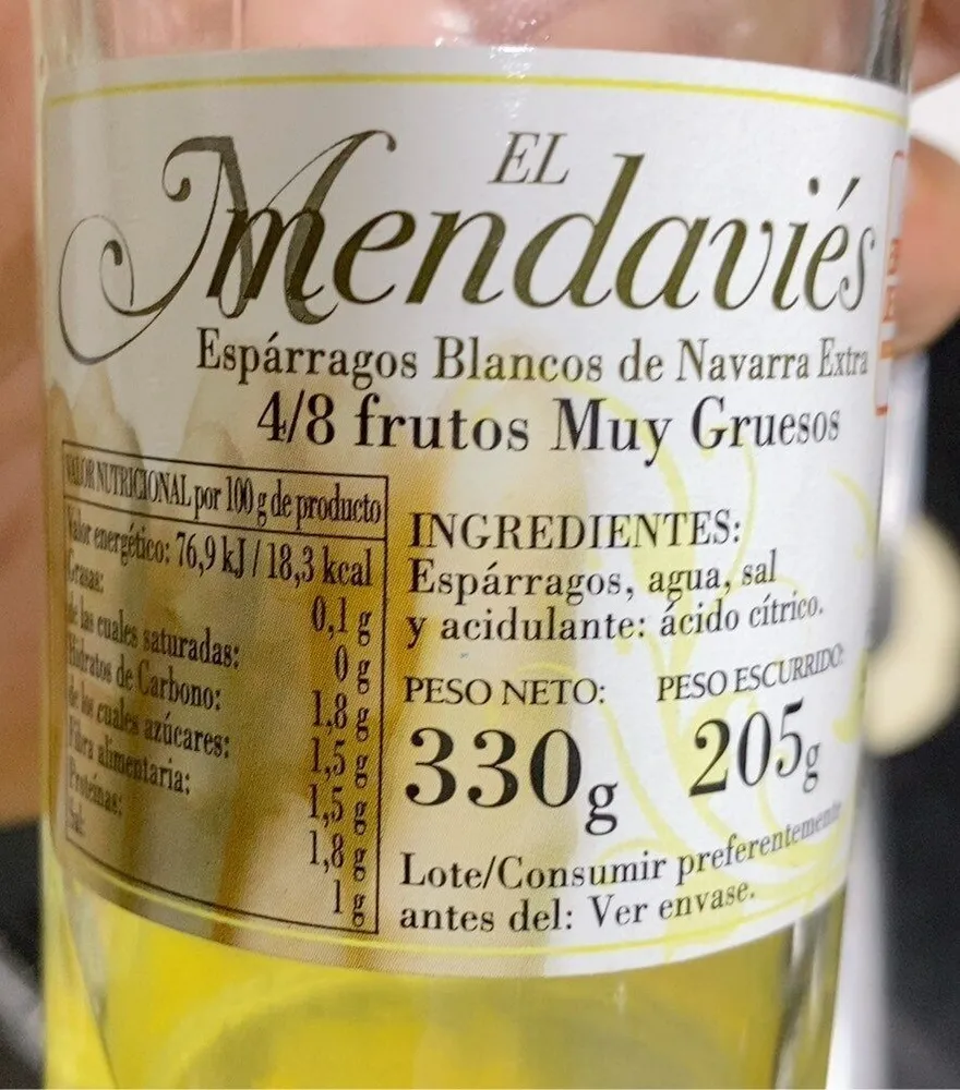 Esparragos blancos de Navarra Extra