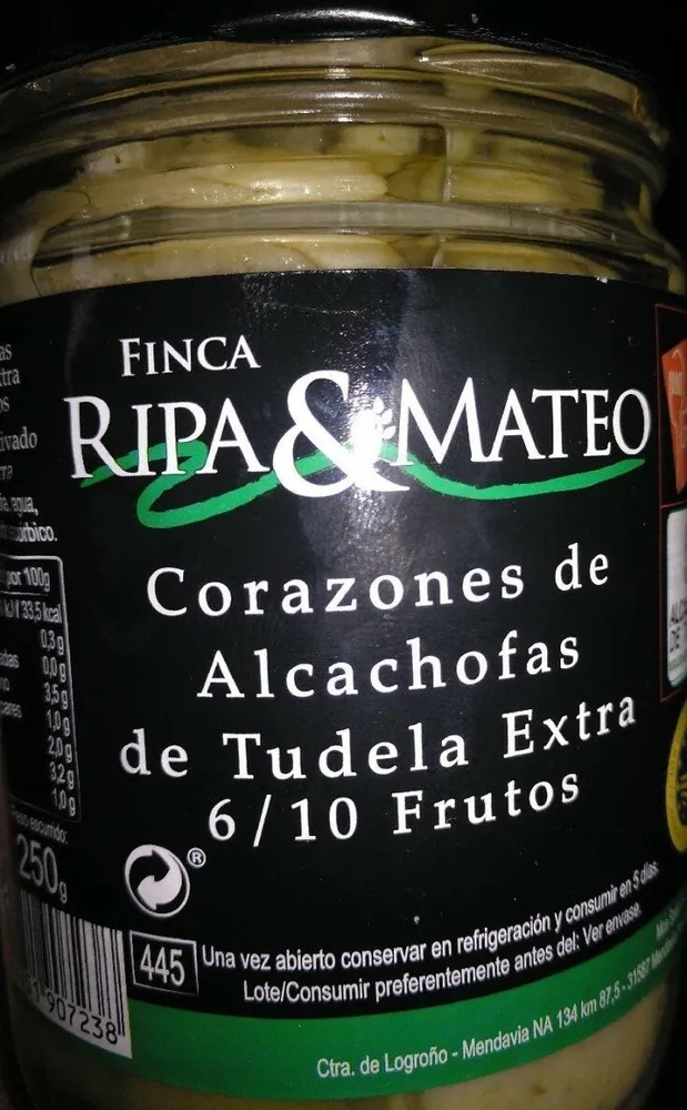 Corazones de alcachofas de Tudela extra