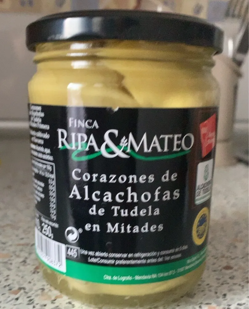 Corazones de alcachofas de tudela mitades