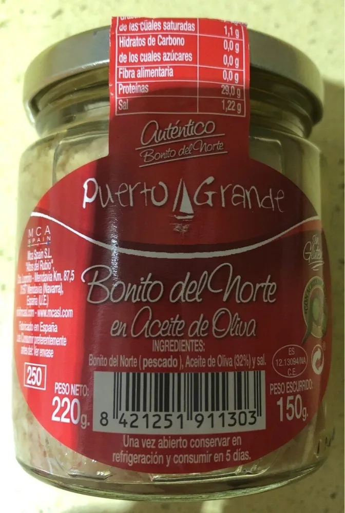 Bonito del norte en aceite de oliva
