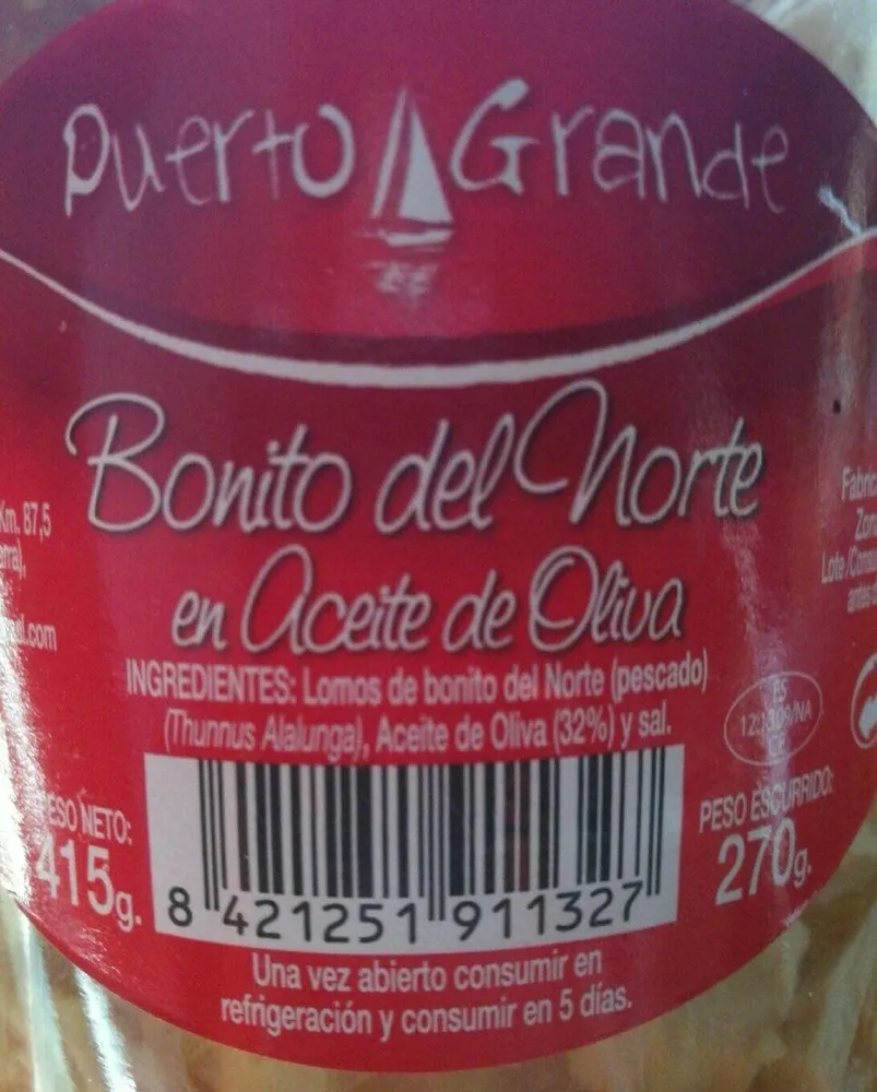 Bonito del norte en aceite de oliva
