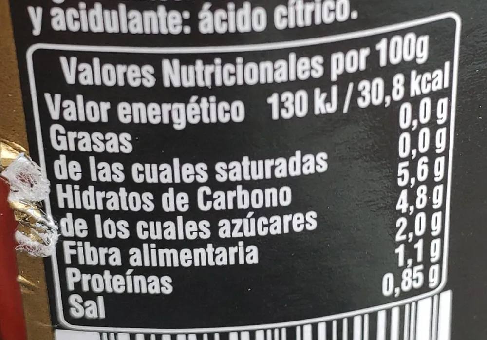 Pimientos del piquillo. Tiras Primera