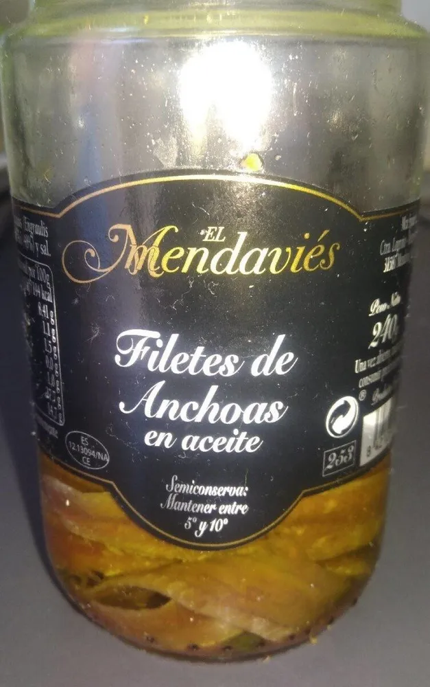 Filetes de anchoas en aceite