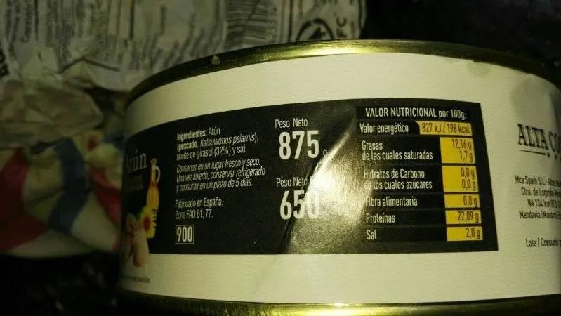 Atún en aceite de girasol