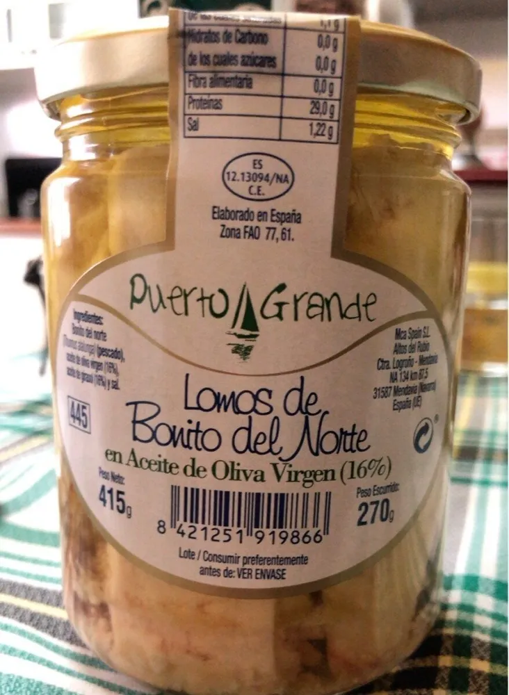 Lomos de bonito del norte en aceite de oliva