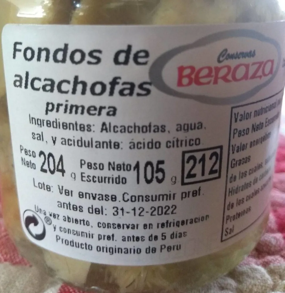 Condo alcachofas