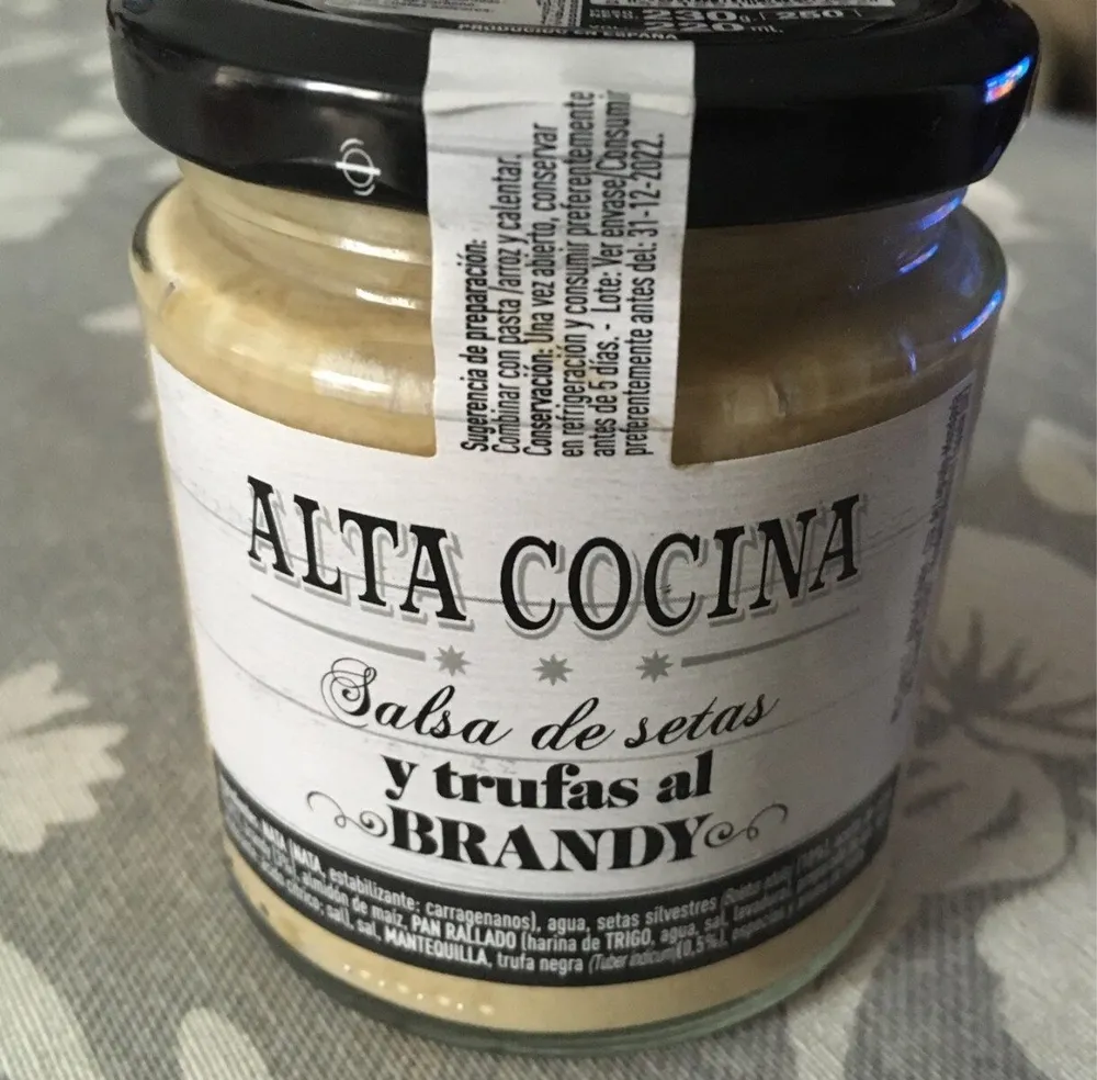 Salsa de setas y trufas al brandy