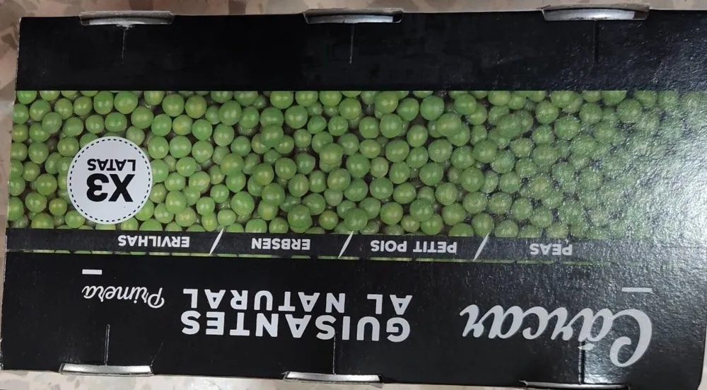 Guisantes al natural