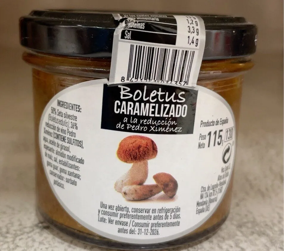 Boletus caramelizado a la reducción de Pedro Ximénez
