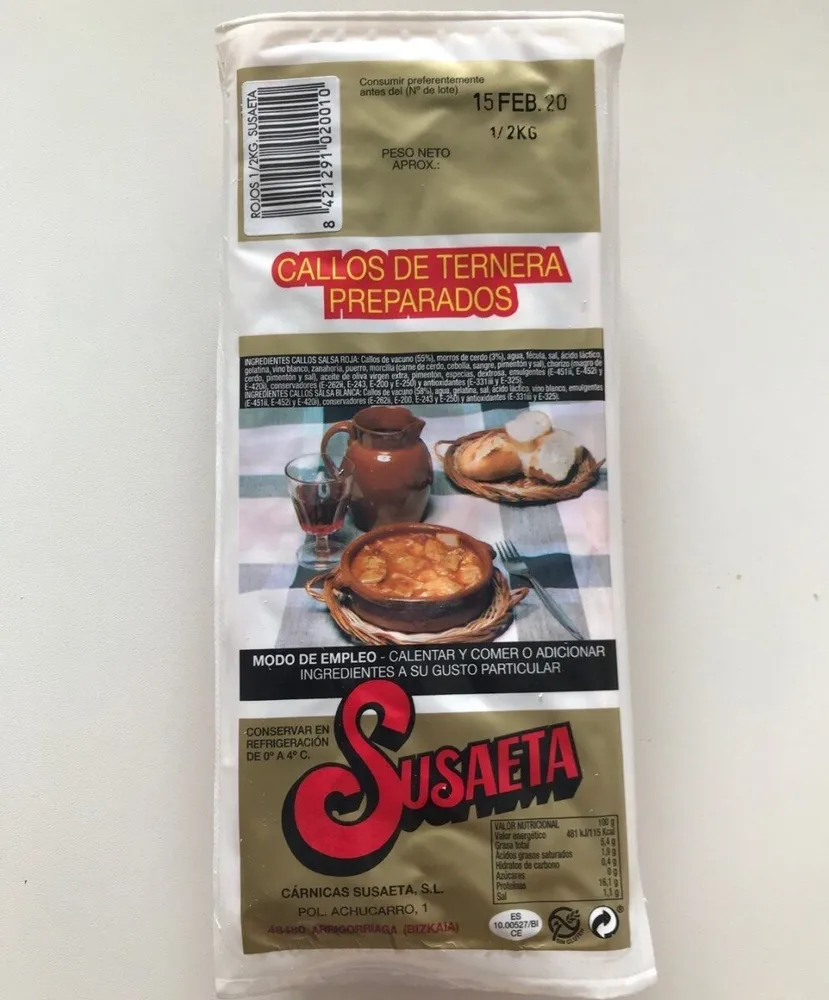 Callos de ternera