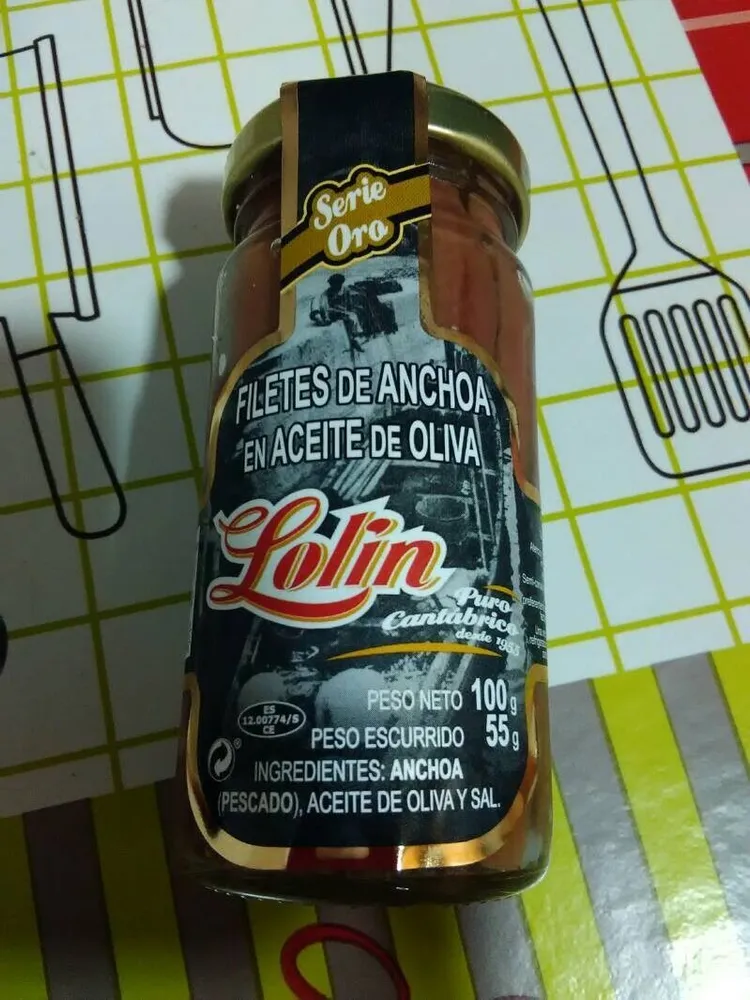 Filetes de anchoa aceite de oliva