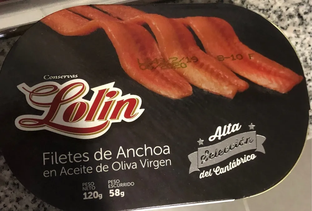 Filetes de anchoa en aceite de oliva virgen