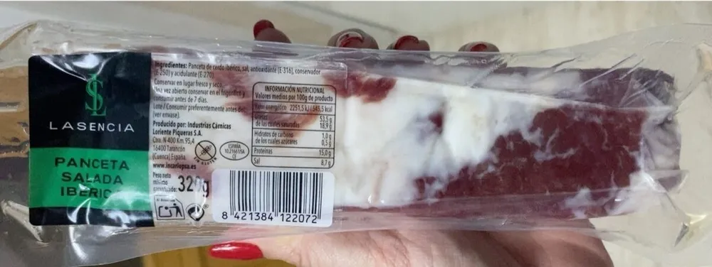 Panceta salada ibérica