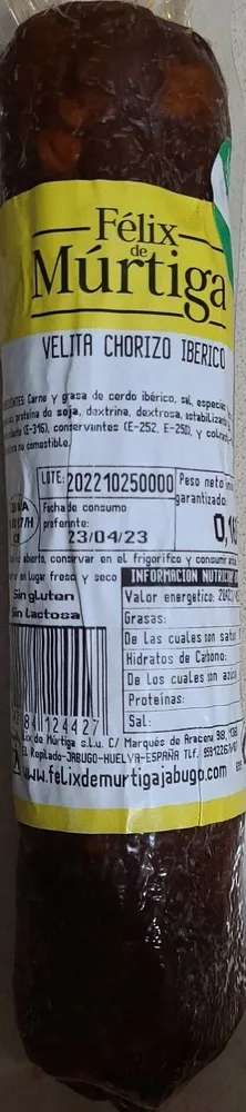 Velita chorizo ibérico