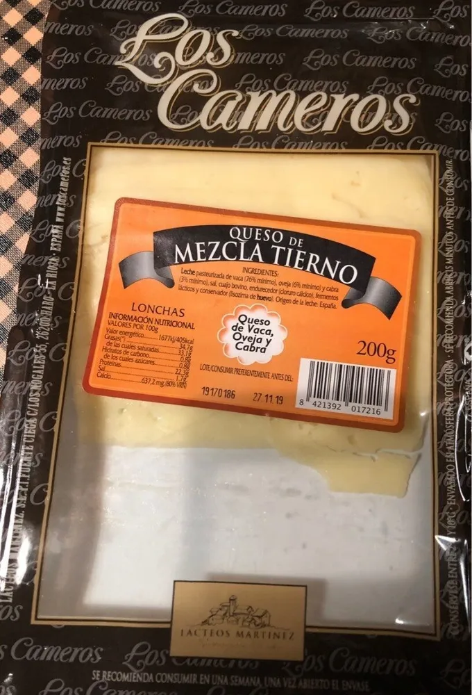 Los cameros, queso de mezcla tierno