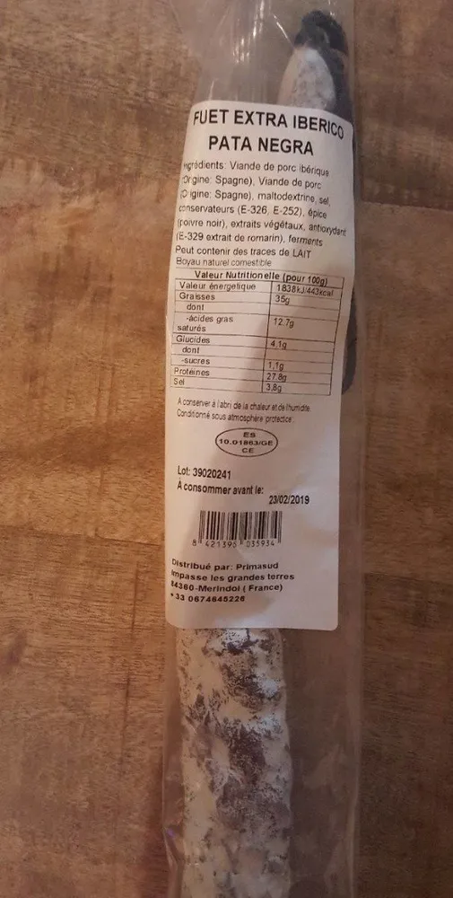Fuet extra iberico pata negra
