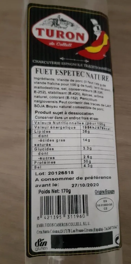 Fuet Espetec Nature