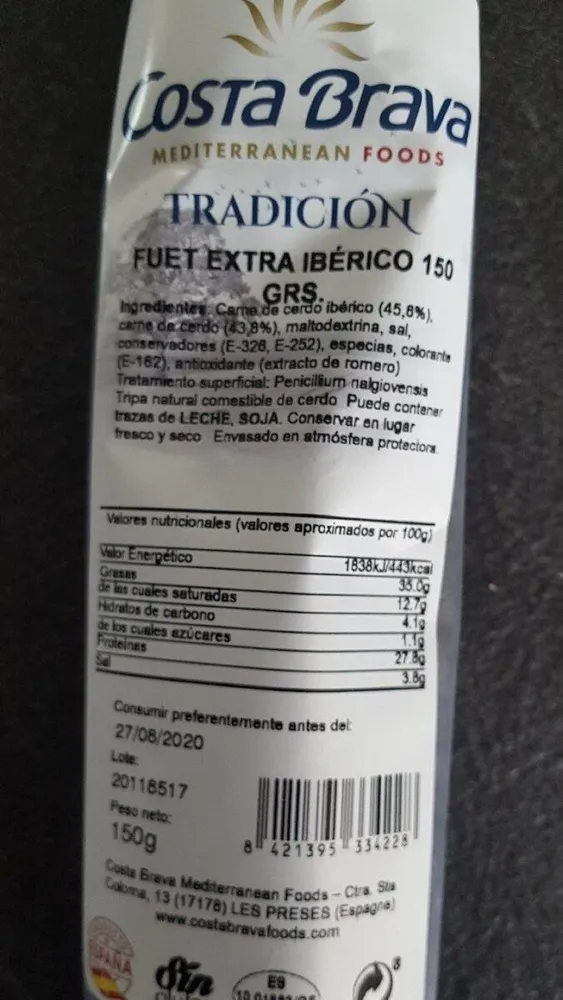 Fuet extra iberico 150 grs