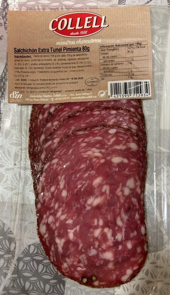 Salchichon Extra tunel pimienta 80g