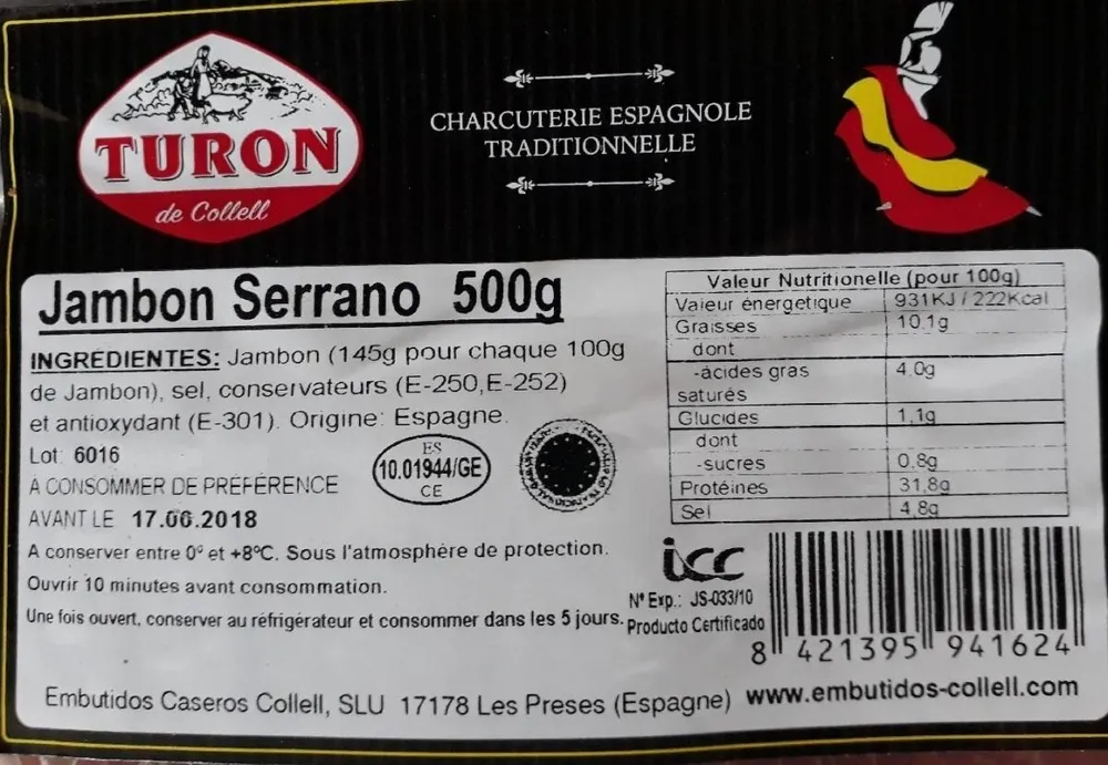 Jambon Serrano 500g