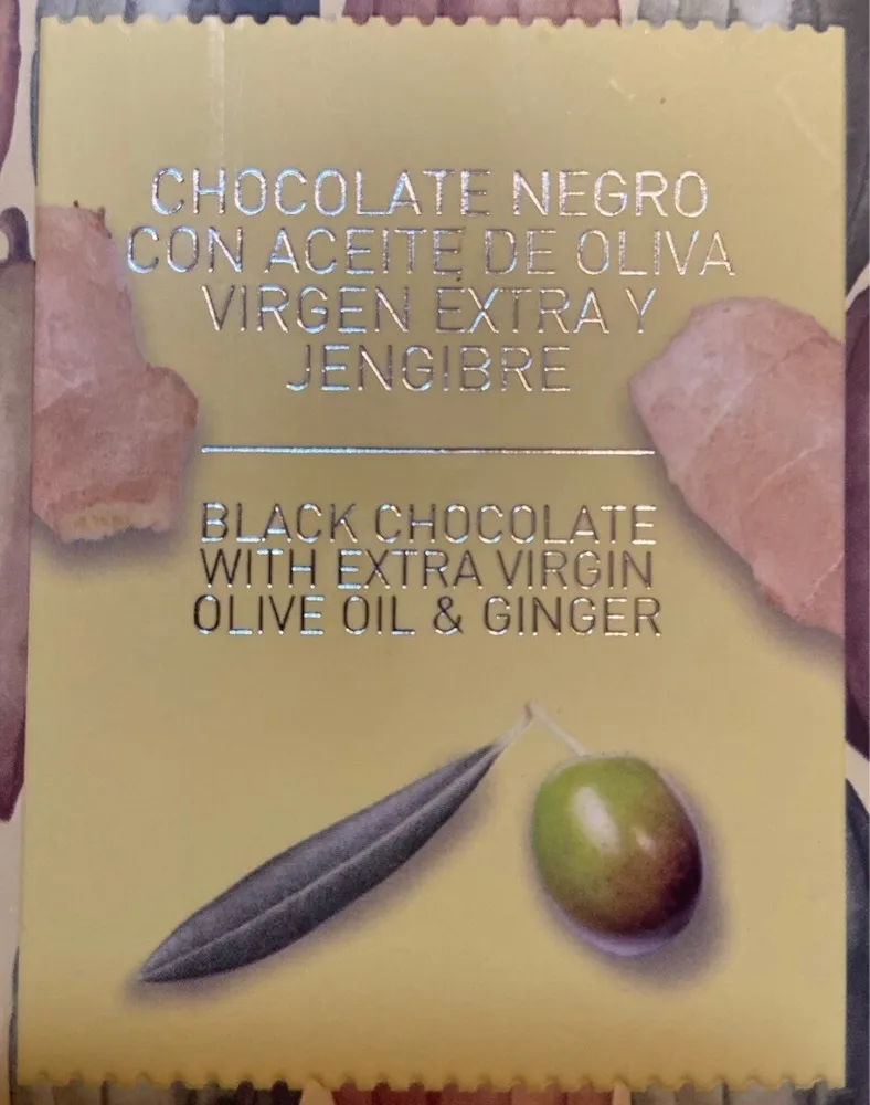 Chocolate Negro Oliva virgen extra y Gengibre