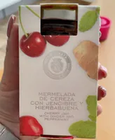 Mermelada de cereza con jenjibre y hierbabuena