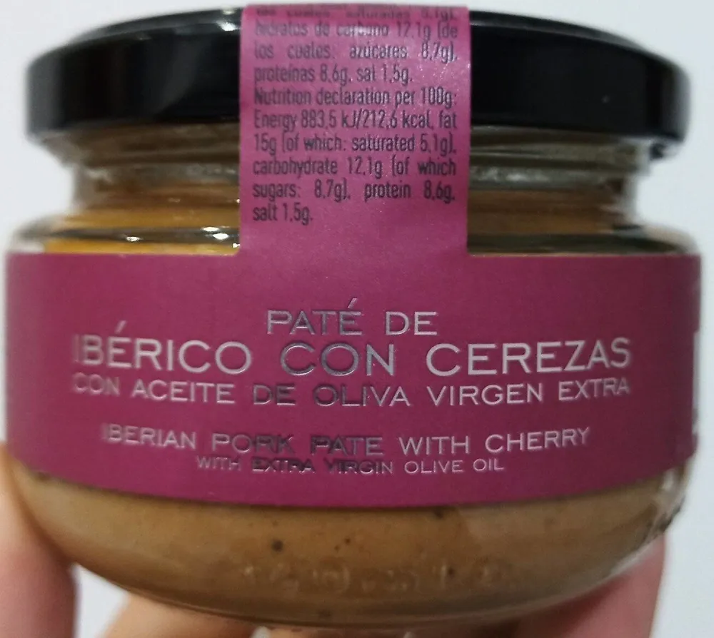 Paté de ibérico con cerezas