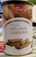 Barquillo relleno avellanas y almendras