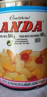 Cóctel de frutas en almíbar ligero primera