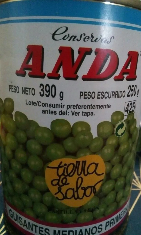 Guisantes medianos conservas anda