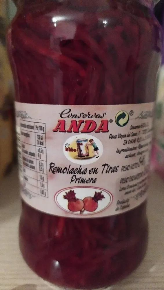 Remolacha en tiras
