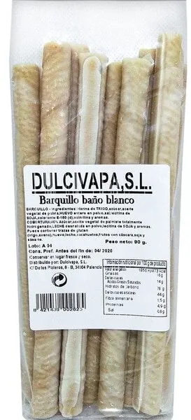 Barquillo baño blanco