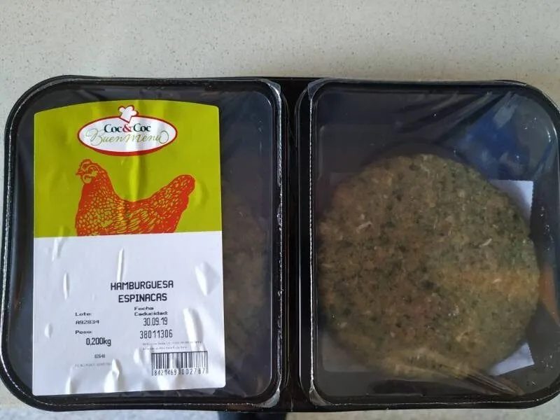 Hamburguesa espinacas