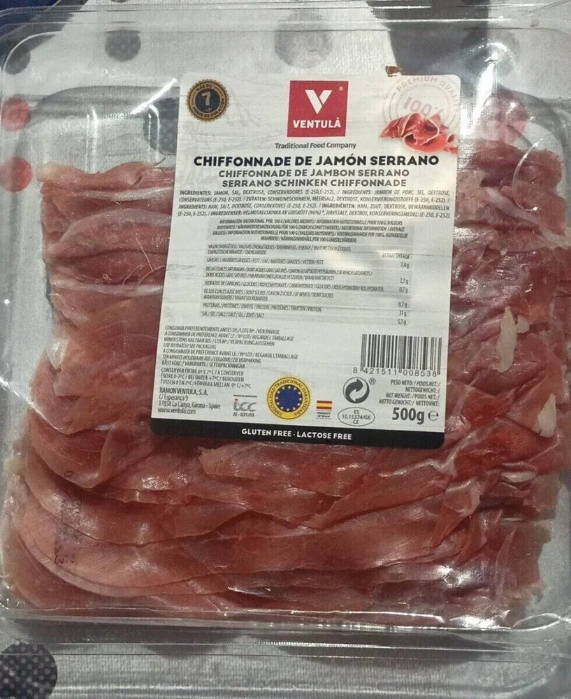 Chiffonnade de jambon serrano