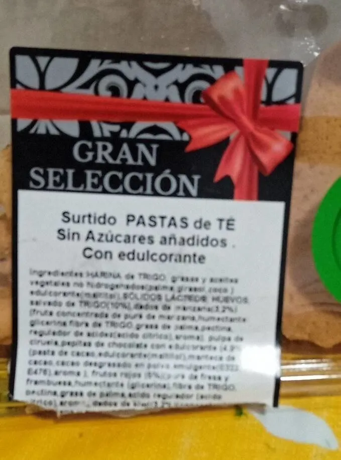 Surtido de pastas de te