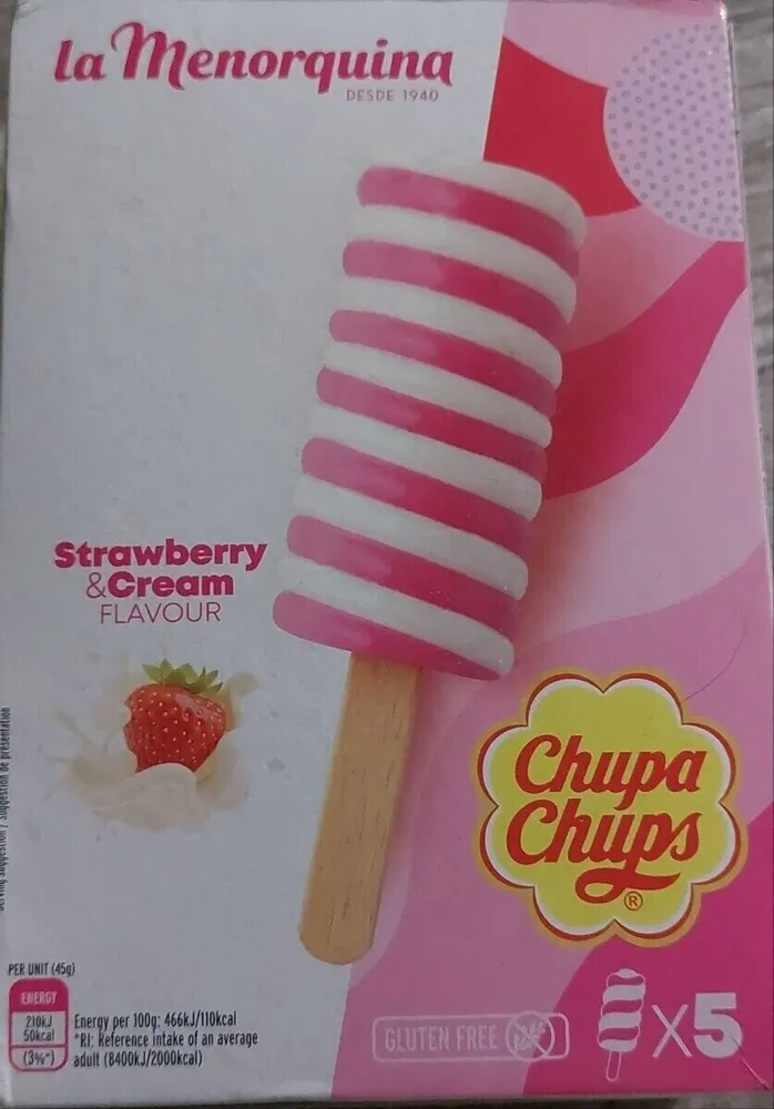 Glace chupa chups strawberry & cream