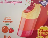 Sorbete sabor fresa y naranja