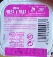 Helado sabor fresa y nata