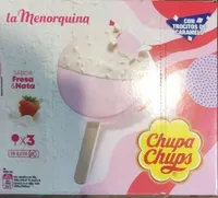 helado sabor fresa nata