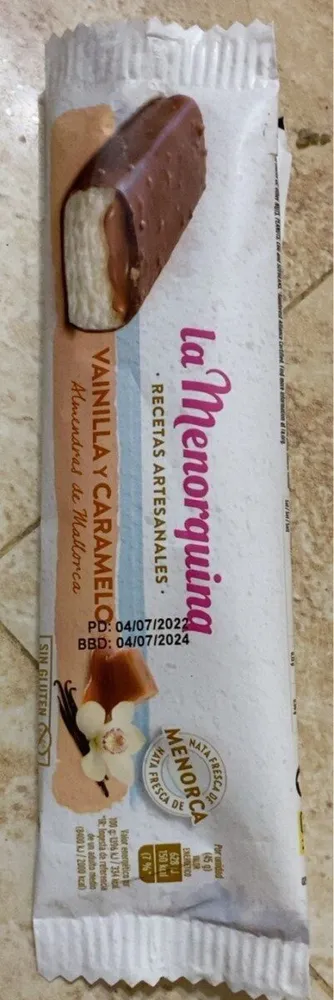 Helado en Barrita de Vainilla y Caramelo