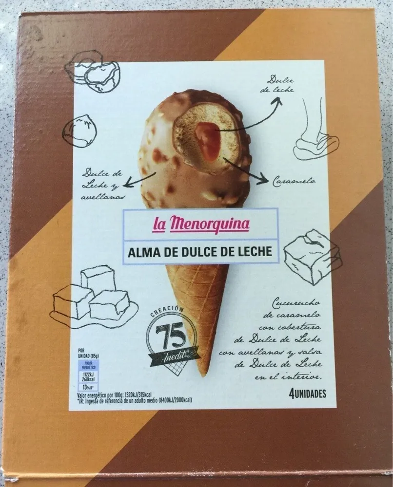 Helado dulce de leche