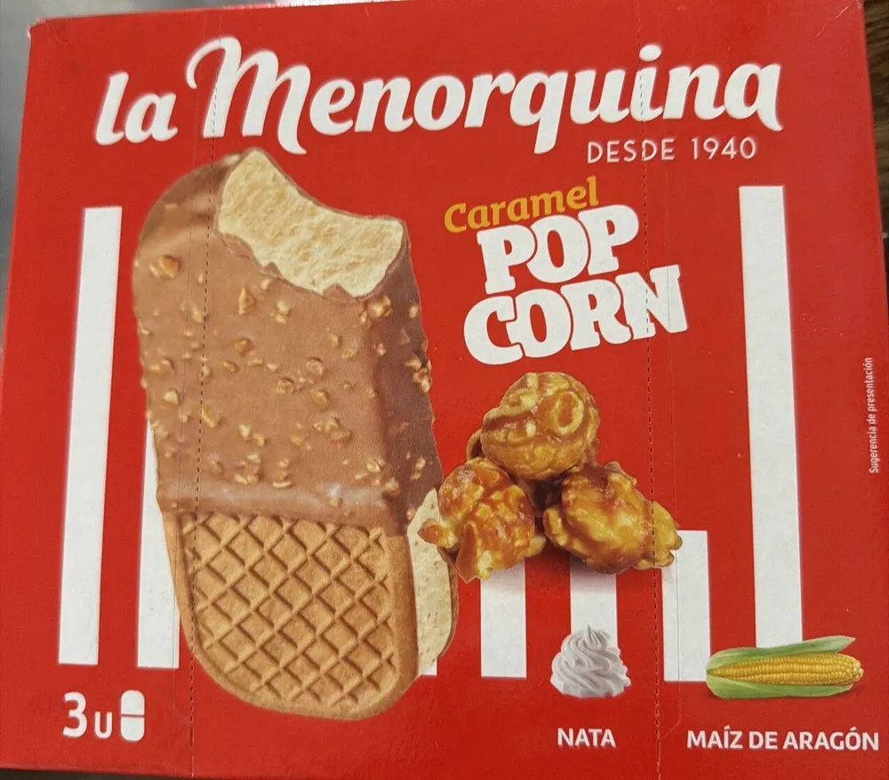 Caramel Pop Corn Helado