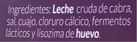 Queso de cabra sin lactosa