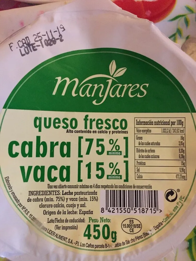 Manjares queso fresco