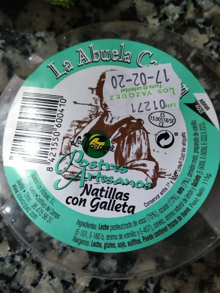 Natillas de galleta