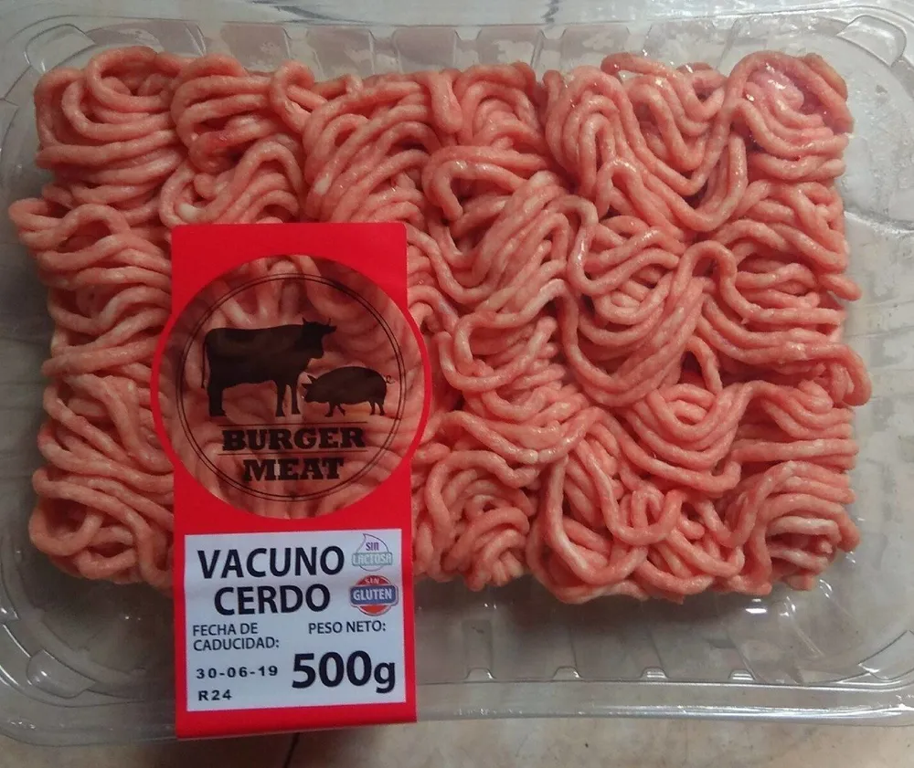 Preparado de carne picada vacuno y cerdo