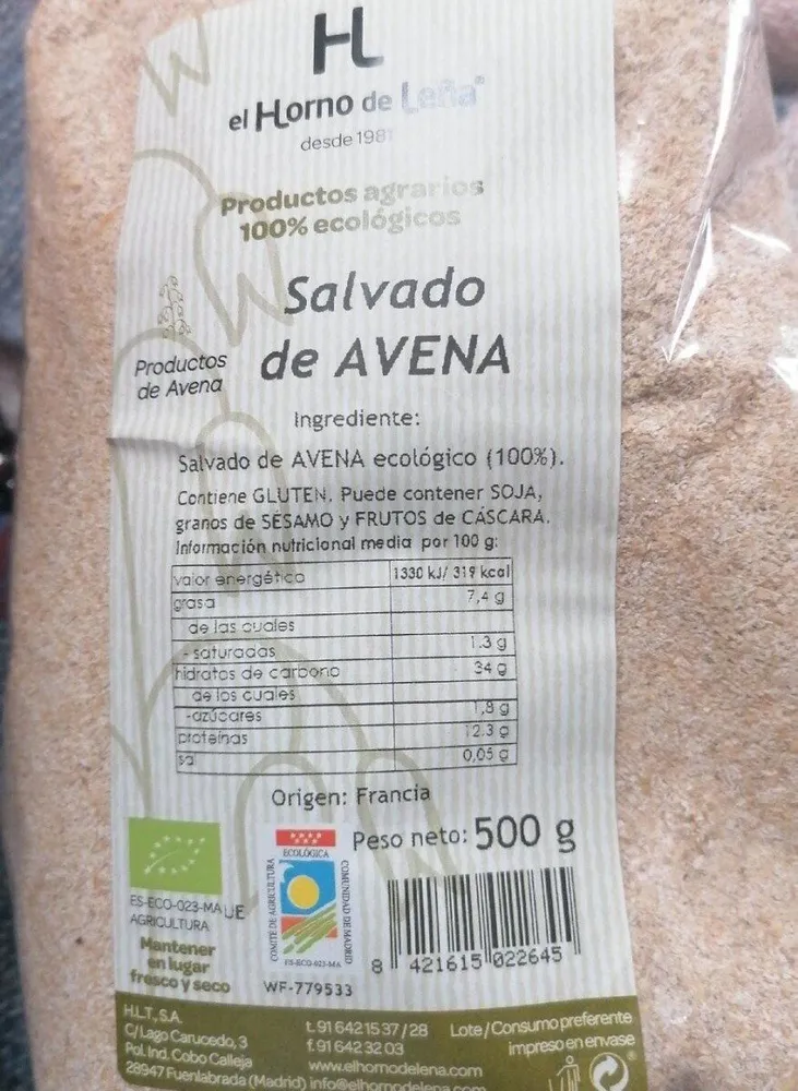 Salvado de avena