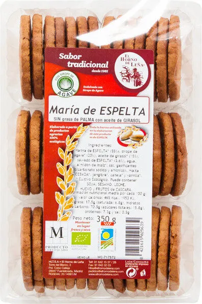 Galletas maría de espelta ecológicas sin aceite de palma