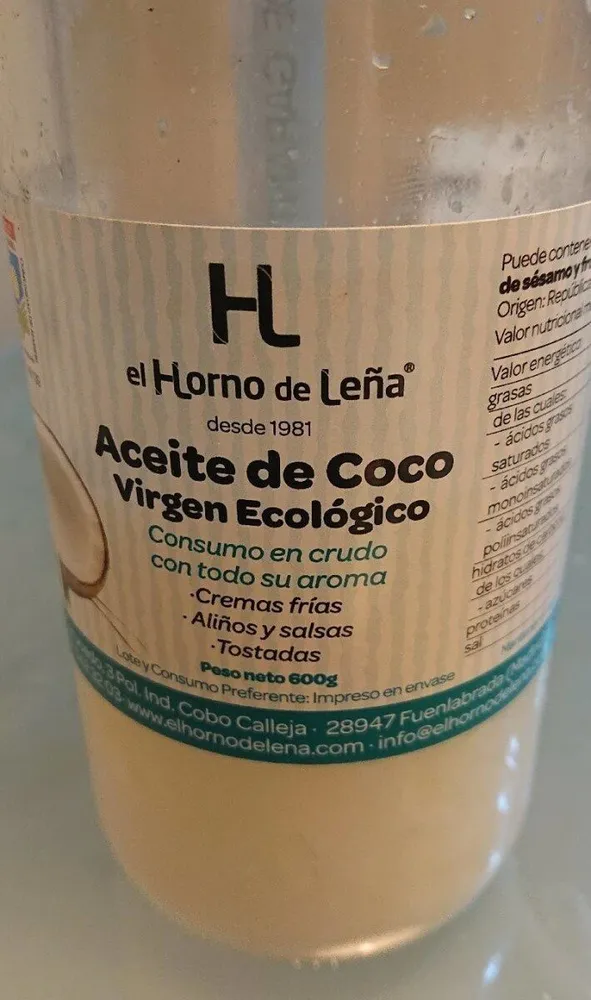 Aceite de coco virgen ecológico