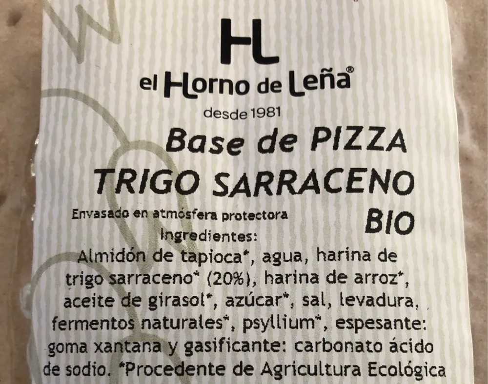 Base de Pizza Trigo Saraceno